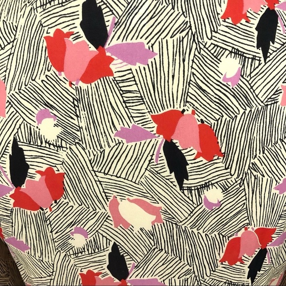 Derek Lam 10 Crosby Abstract Tulip Floral Long Sleeve Smocked Silk Dress - Picture 6 of 10